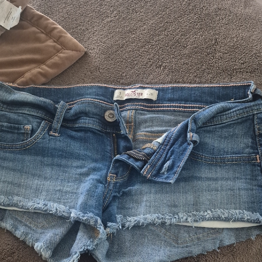Hollister Women's Blue Denim Cutoff Shorts